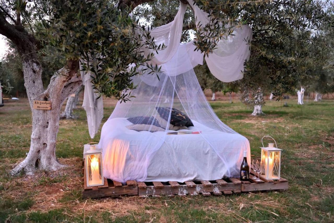 Villa Glamping At A Lovely Tent In Skiaxtro- Marathopoli Exterior foto