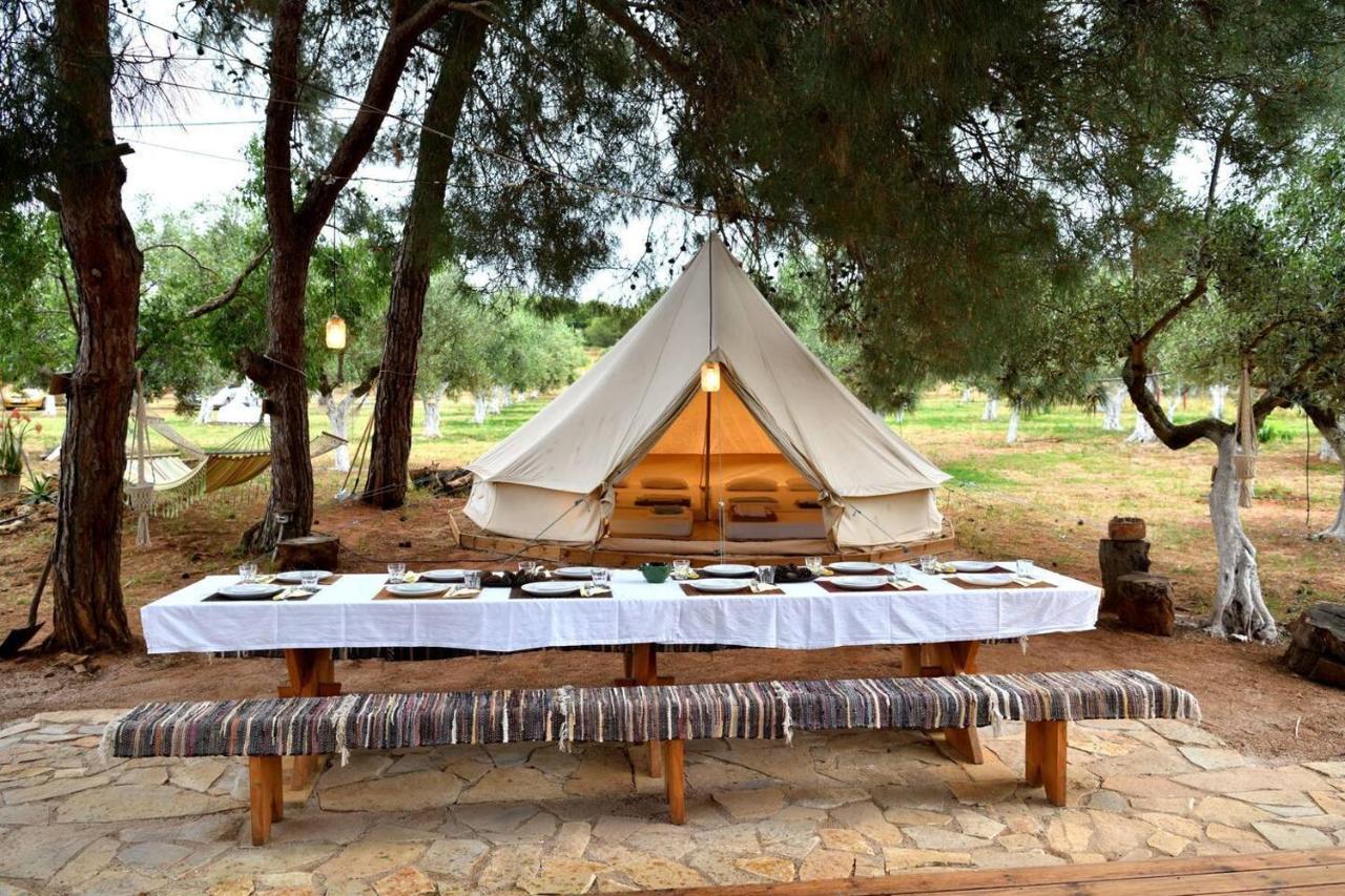 Villa Glamping At A Lovely Tent In Skiaxtro- Marathopoli Exterior foto